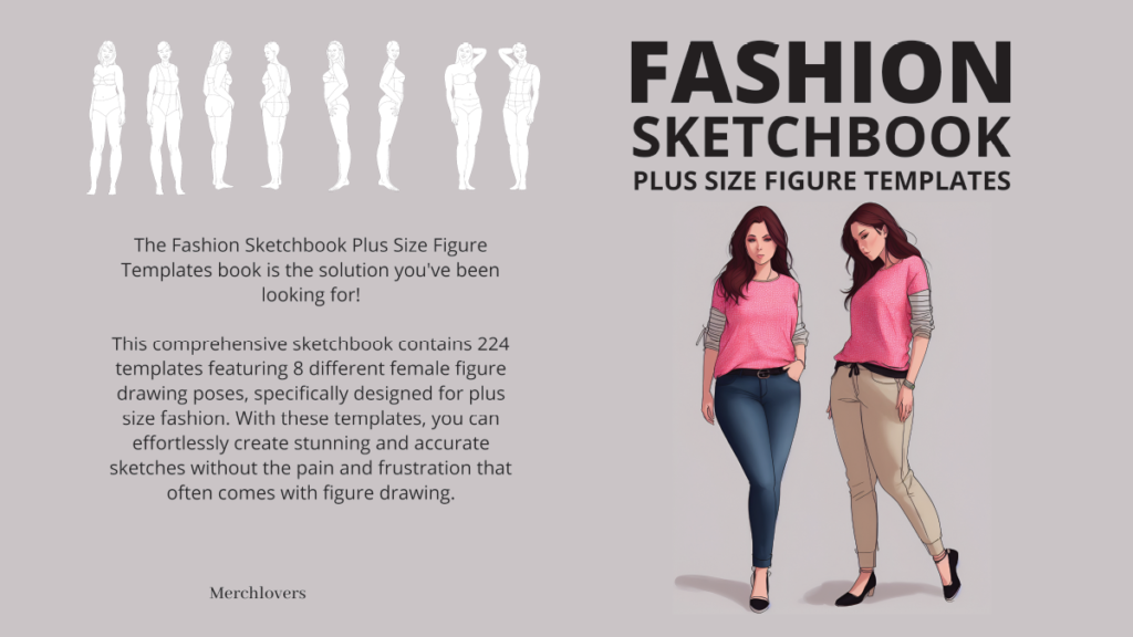 Fashion Sketchbook Plus Size Figure Templates